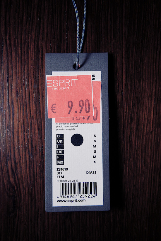 Esprit Essentials Price Tag EAN 4046967259224