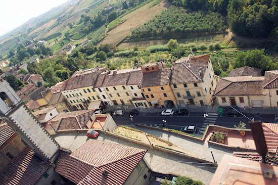 View over Vinci, Italy