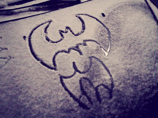 Batman Sign in Snow