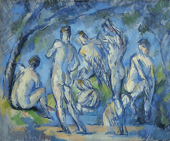 Nude Men: Paul Cézanne, Seven Bathers (Sieben Badende), circa 1900