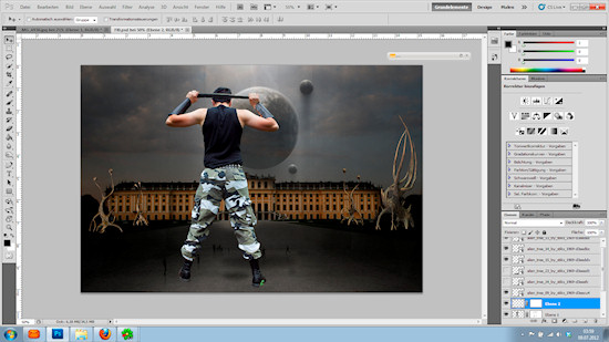 Ancalime editing a photo in Photoshop (Screenshot)