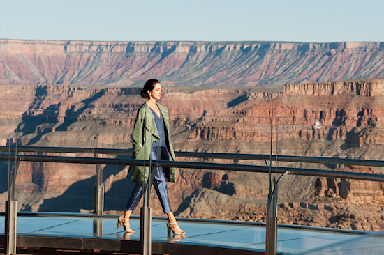 Fashion Show Lidia Demidova on the Grand Canyon Skywalk