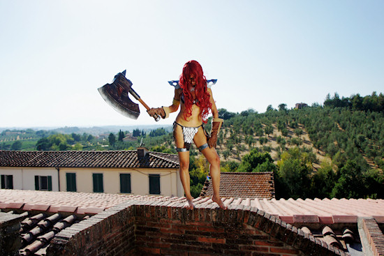 Red Sonja Cosplay by Natasha Ziviani at the Unicorn Festival 2012