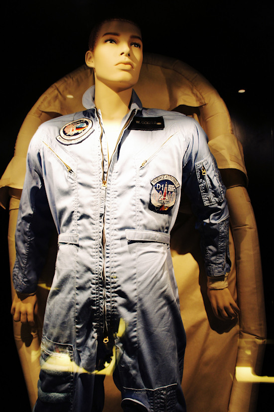 Flight suit and space sleeping bag @ Space Expo Noordwijk, the Netherlands