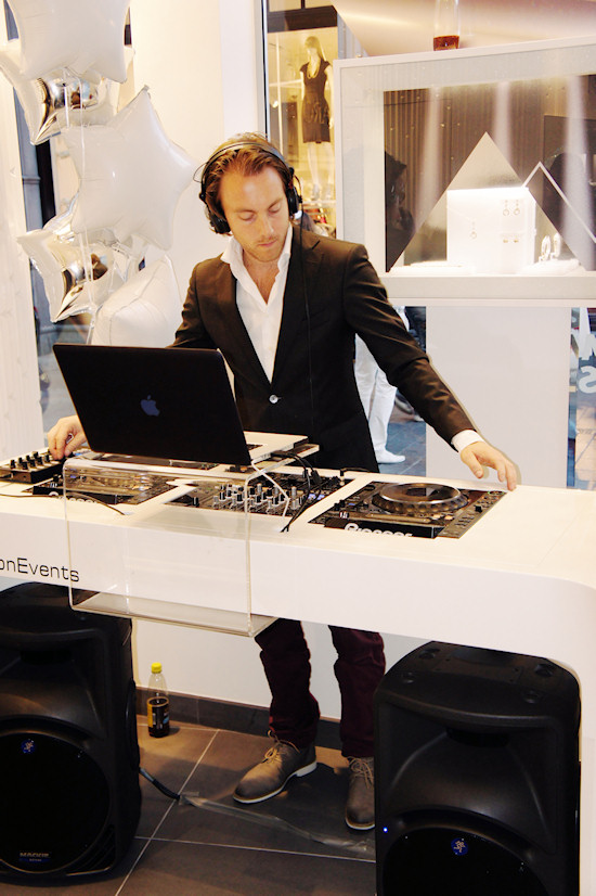 DJ @ Swarovski Shop in Amsterdam. Dam Square 6.