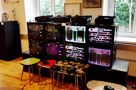 "SpieleEcke" (Game Corner, Arcade Station) by Abraham Ananda @ We Love 8-Bit exhibition Vienna