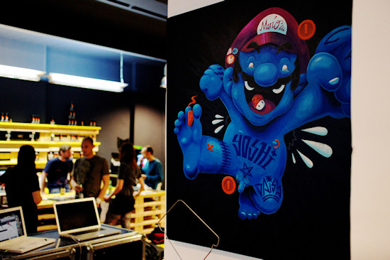 "The Plumber" (Super Mario Yoshi) by Vidam @ We Love 8-Bit exhibition Vienna