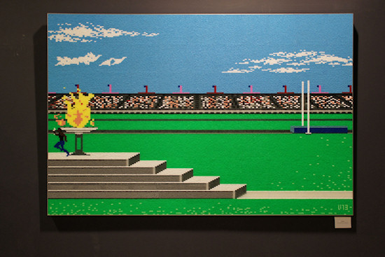 "8BIT" by DAIM. 256 different colors on 256 wooden cubes @ We Love 8-Bit exhibition Vienna