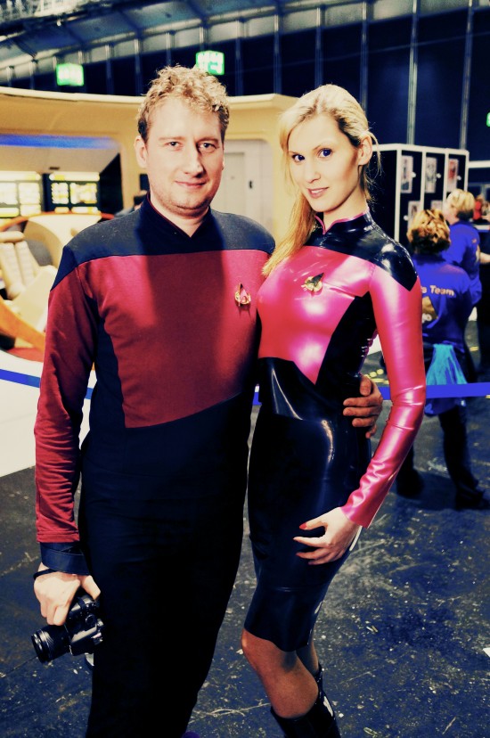 Trekkie Girl in Star Trek Latex uniform @ Destination Star Trek Germany Convention 2014 Frankfurt