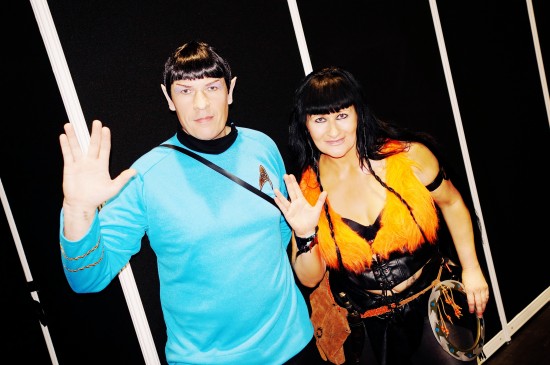 Xena and Spock @ Destination Star Trek Germany Convention 2014 Frankfurt