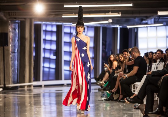 Jessica Minh Anh in Chula American signature dress @ One World Trade Center Fashion Show