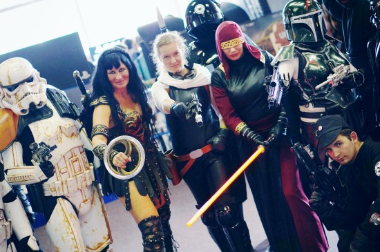 Star Wars Stormtroopers, Bounty Hunters and Xena cosplay @ Comics Salon 2014