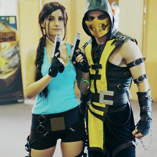 Lara Croft and Scorpion Cosplay @ Comics Salon 2014