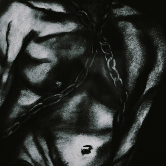 Bondage painting: male in chains. 50 Shades of lisArt by Lisa Grüner.