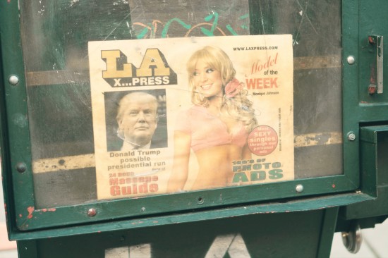 LA Xpress newspaper box in Los Angeles.