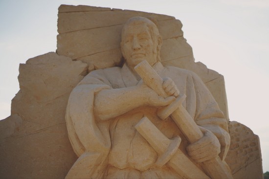 "Yojimbo" samurai sand sculpture by Katsuhiko Chaen (Japan) @ Ruse Sandfest 2015