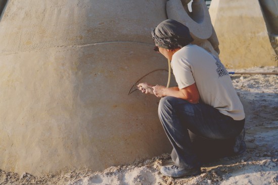 "Taras Bulba" cossack sand sculpture by Irina Taflevskaya (Ukraine) @ Ruse Sandfest 2015