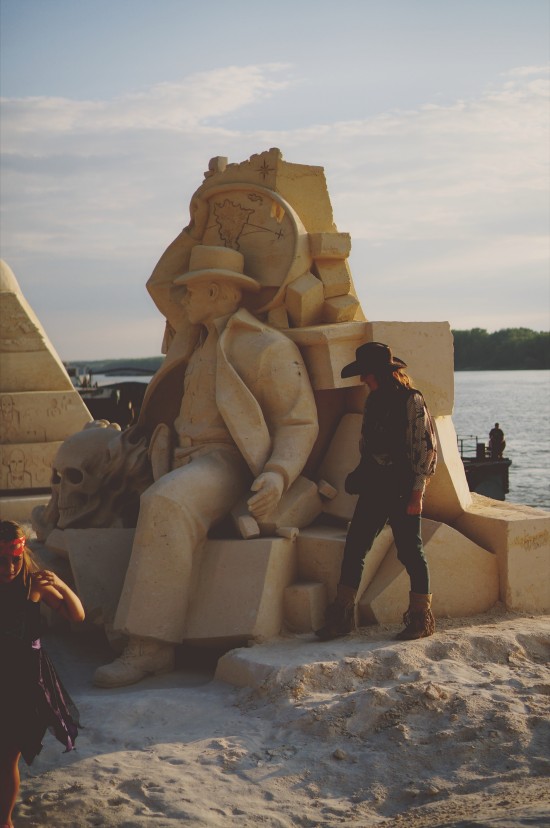 "Indiana Jones" sand sculpture by Ilya Filimontsev (Russia) @ Ruse Sandfest 2015