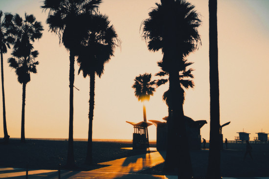 Sunset in Los Angeles, Venice Beach