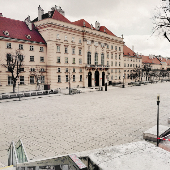 Shutdown Photography: Vienna, Wien, Museumsquartier MQ, March 22nd 2020, noon