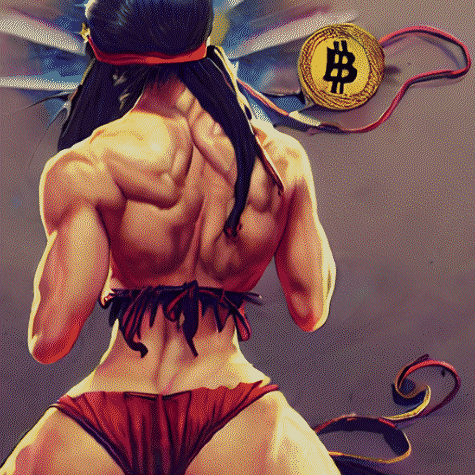 Bitcoin Warrior CryptoArt NFT