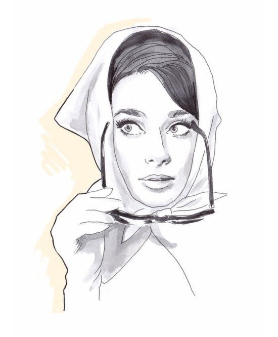 Artwork by Lena Ker: Audrey Hepburn