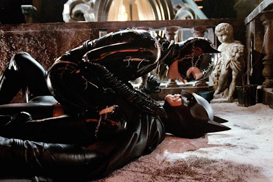 Michelle Pfeiffer and Michael Keaton in Batman Returns