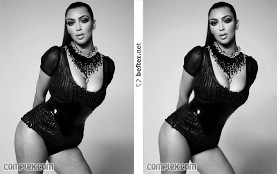 Kim Kardashian Before/After Photoshop