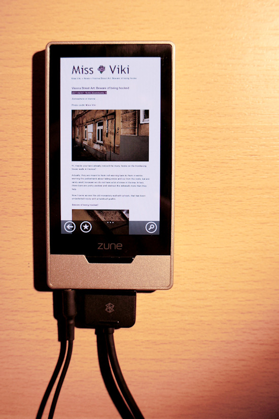 Miss Viki blog tested on Zune