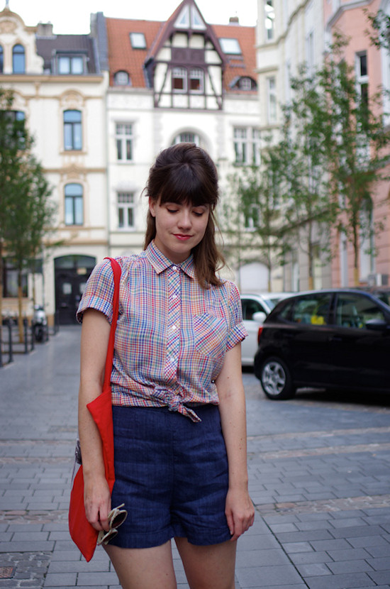 Ruby Slipper Journey wearing Vintage Gingham Shirt