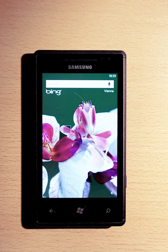 Samsung Omnia 7 Windows Phone 7 Bing Orchid Mantis