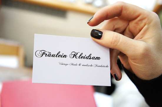 Vintage Shop Fräulein Kleidsam: Business Card