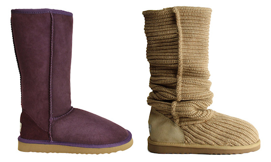 Whooga ugg boots Tall Violet and Tan Weave